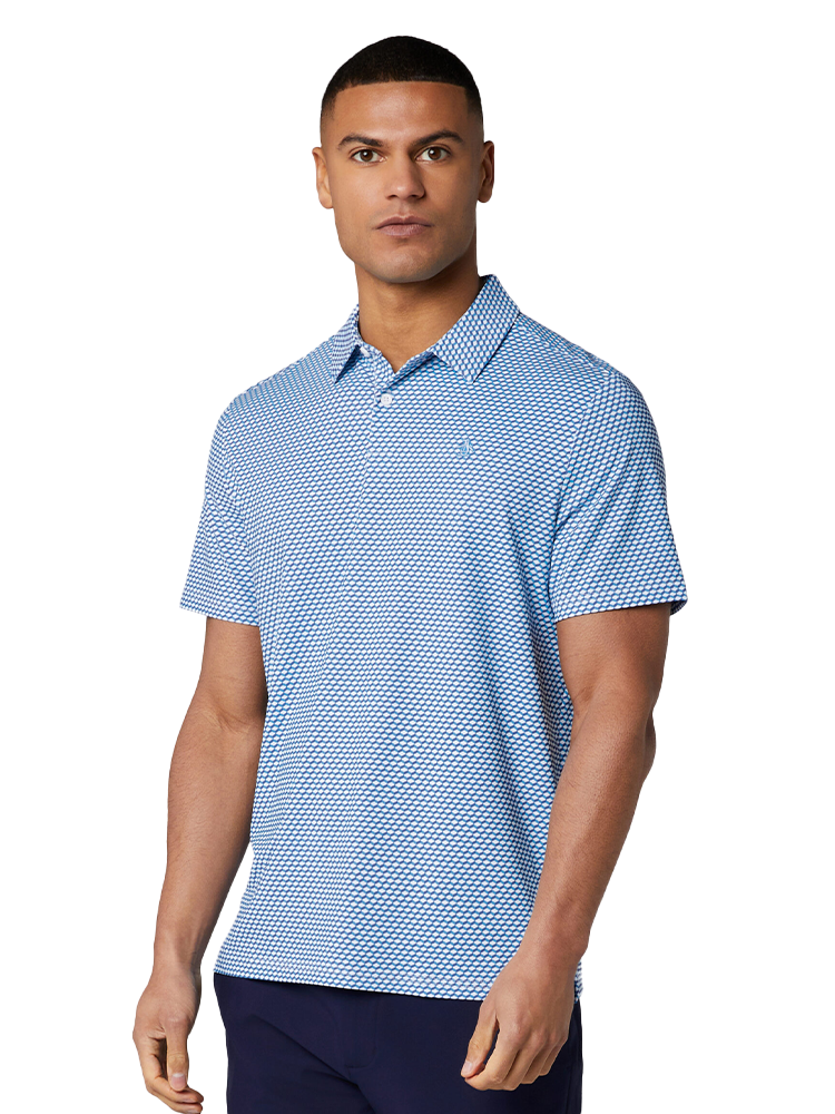 Original Penguin Archives Original Micro Geo Polo - Malibu Blue