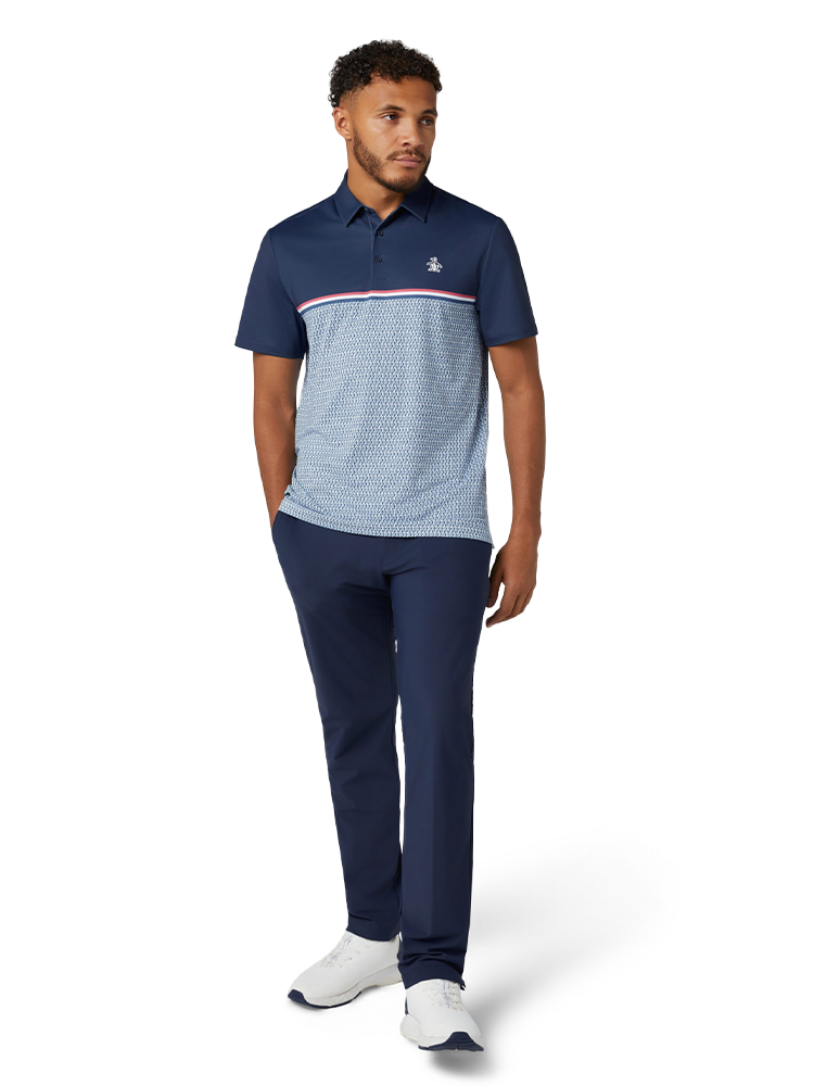 Original Penguin "Engineered "P" Colour Block Polo - Black Iris