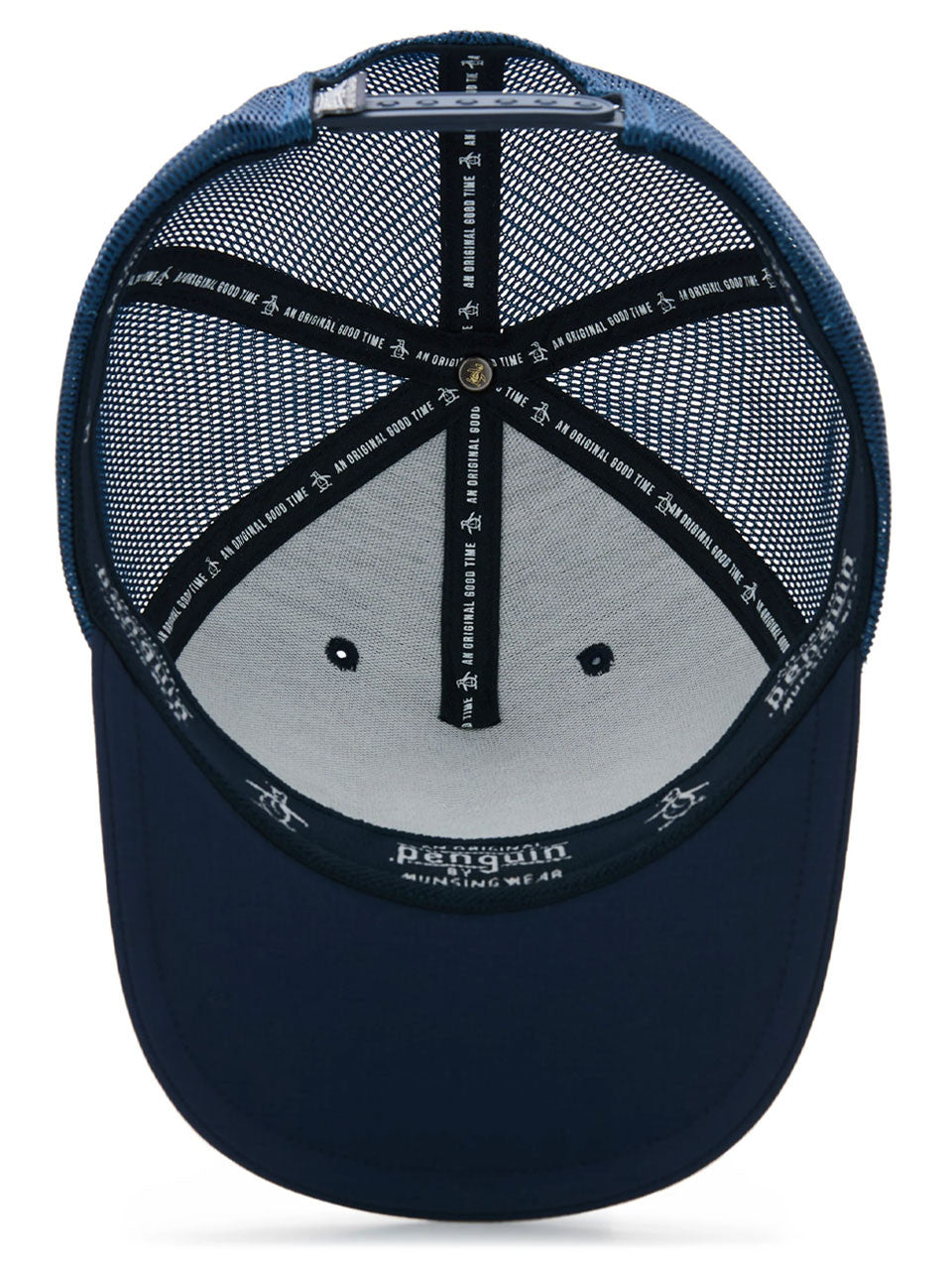 Original Penguin Golf Pete Performance Trucker Snapback Cap - Black Iris