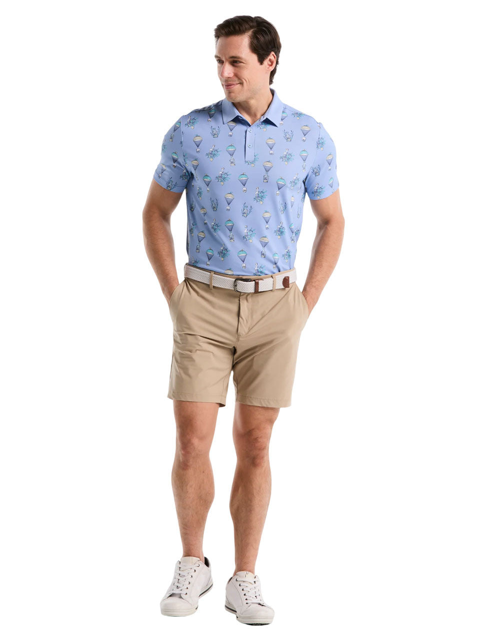 Original Penguin Pete's Botanical Drink Polo - Baby Blue Jay