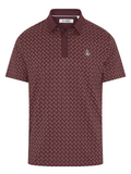 Original Penguin Pete's Check Print Block Polo - Mauvu Wine