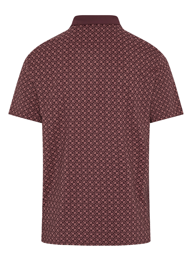 Original Penguin Pete's Check Print Block Polo - Mauvu Wine