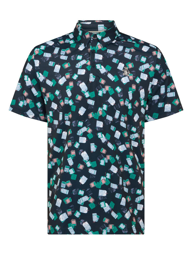 Original Penguin Pete's Travel Tags Caddy Polo - Black Iris