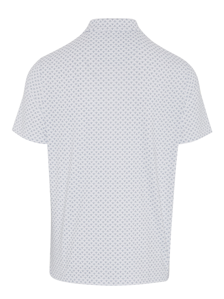 Original Penguin Retro Geo Print Golf Polo - Bright White