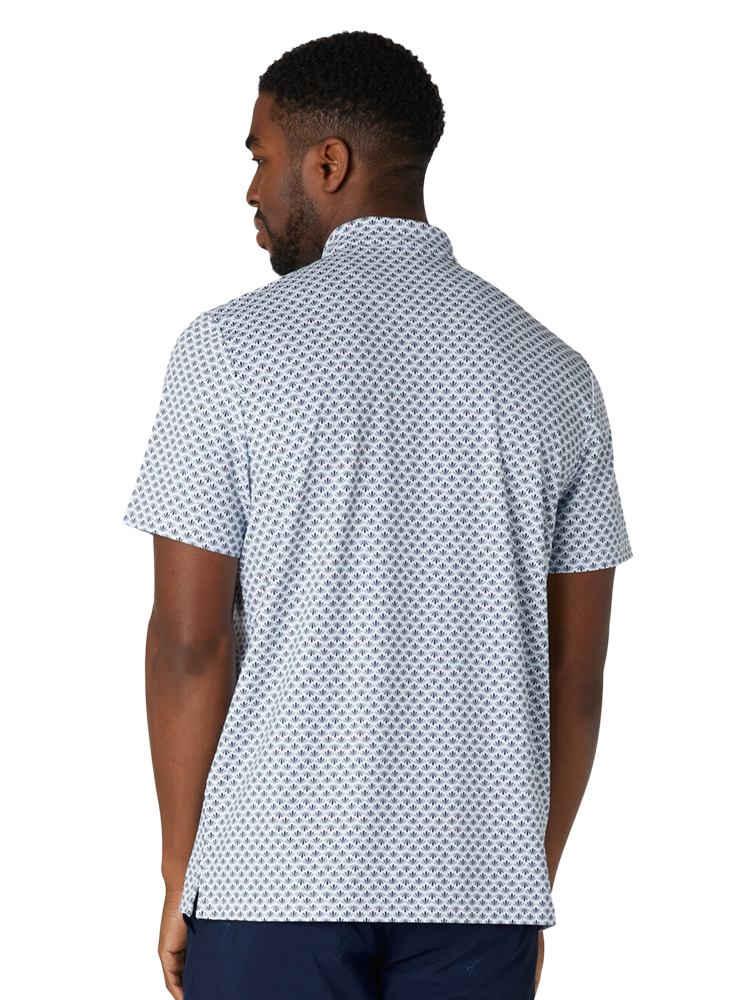 Original Penguin Retro Geo Print Polo - Black Iris