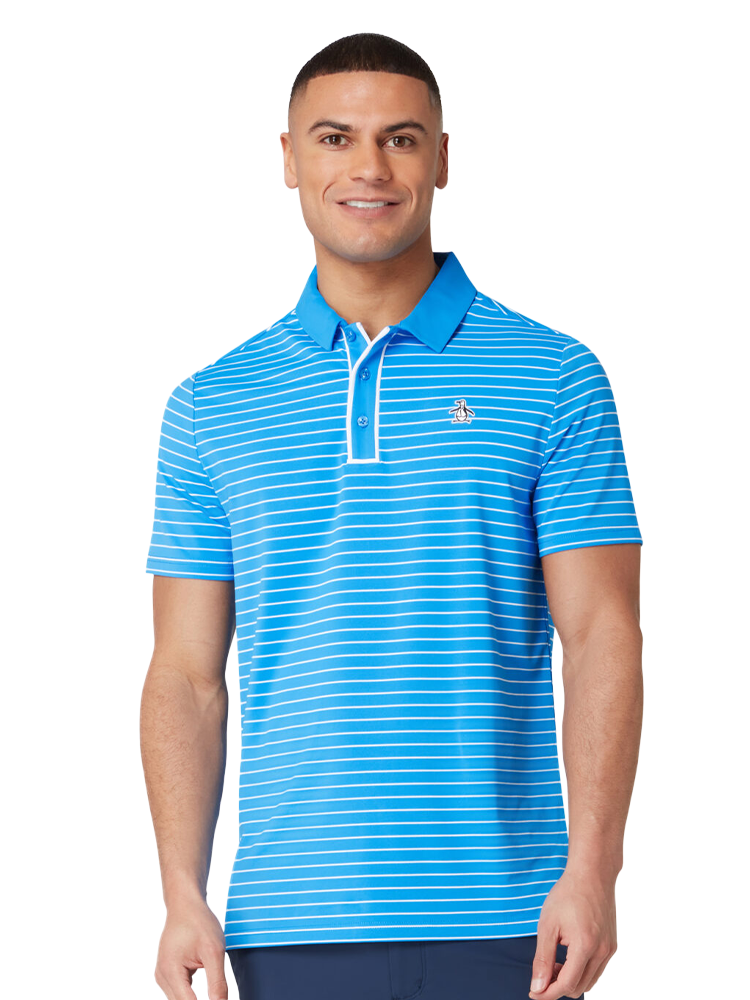 Original Penguin The Heritage Stripe Polo - French Blue