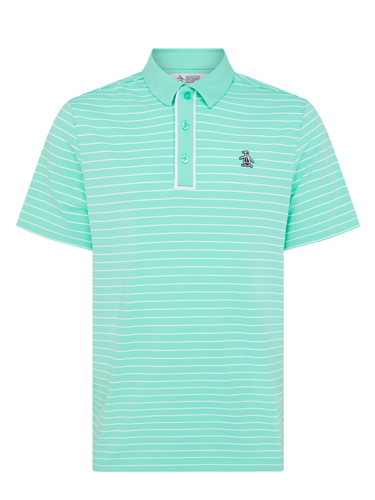 Original Penguin The Heritage Stripe Polo - Pool Blue