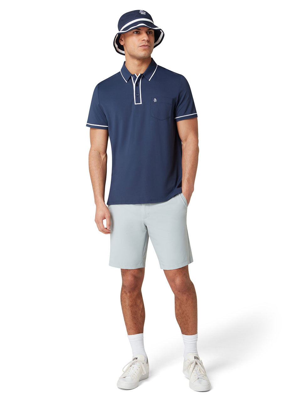 Original Penguin The Technical Earl Polo - Black Iris