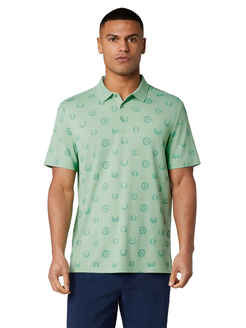 Original Penguin Victory Crest Jacquard Polo - Lichen