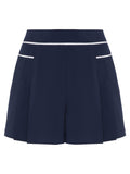 Original Penguin Womens 5" Inseam Pleated Shorts - Black Iris