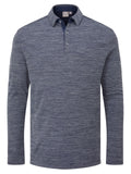 Ping Creek Long Sleeve Polo - Navy Melange