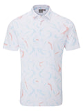 Ping Ephron Polo Shirt - White/Wild Salmon Multi