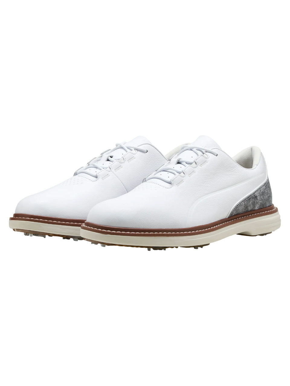 Puma Avant Tour Golf Shoes - Puma White/Brown Mushroom