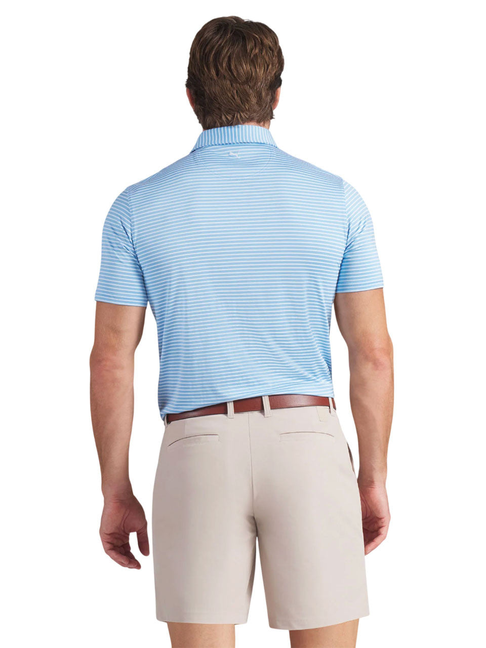 Puma Brrr Stripe Polo - Team Light Blue/White Glow