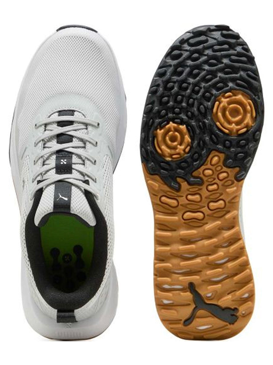 Puma FUSION Grip 6 Golf Shoes - Feather Grey/Puma Black/Gum