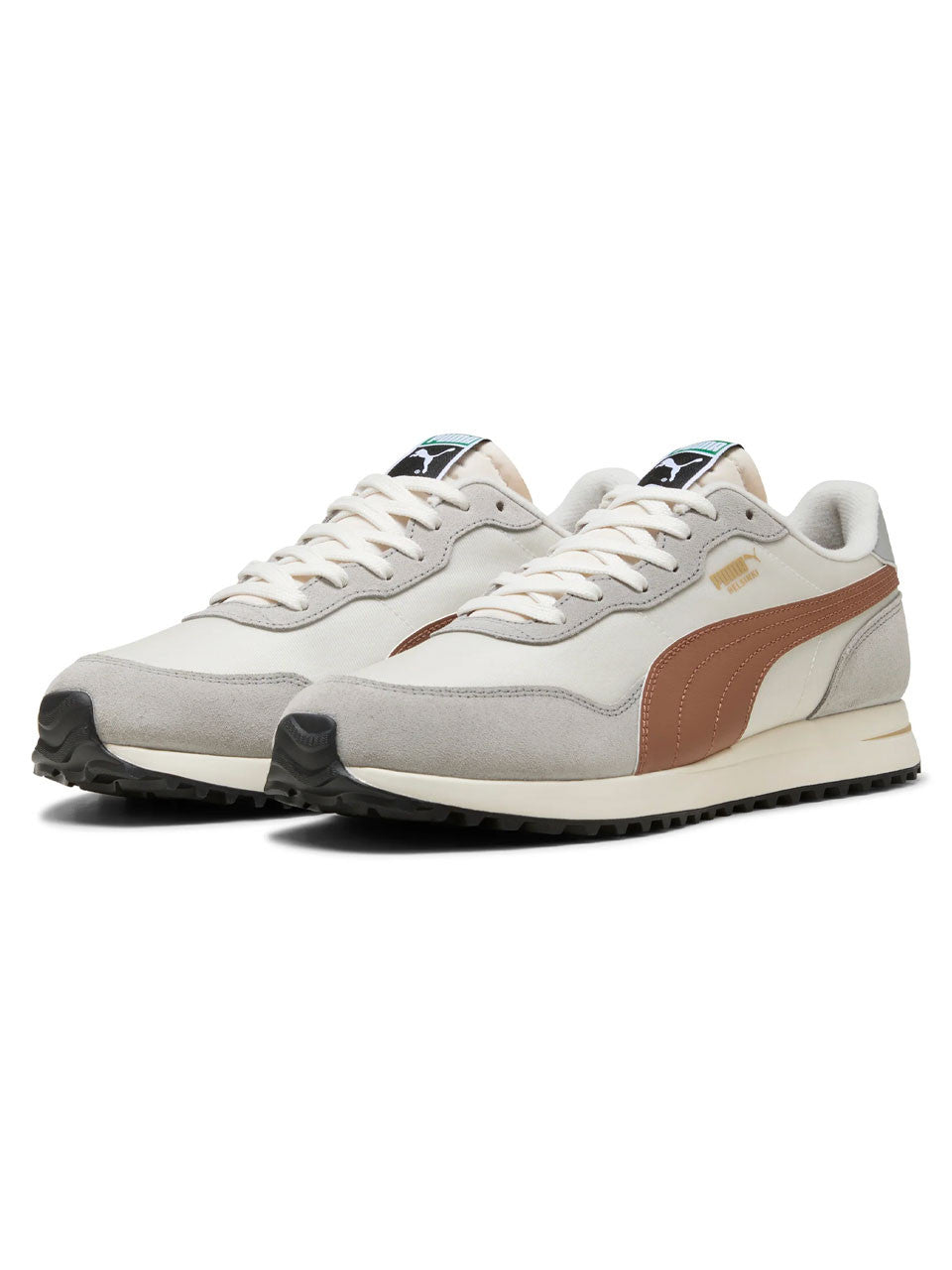 Puma Helsinki G Spikeless Golf Shoes - Vapor Grey/Brown Mushroom