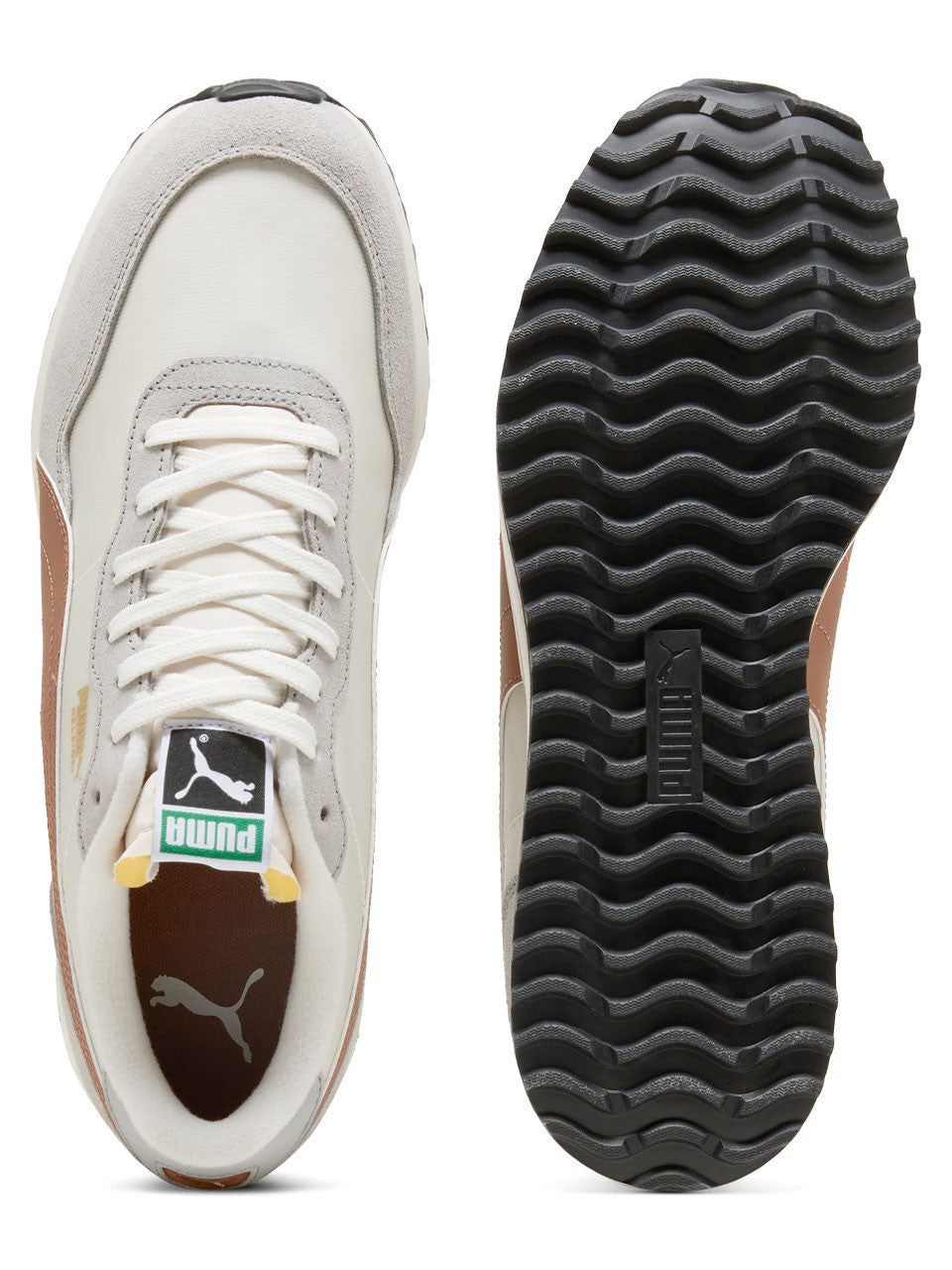 Puma Helsinki G Spikeless Golf Shoes - Vapor Grey/Brown Mushroom