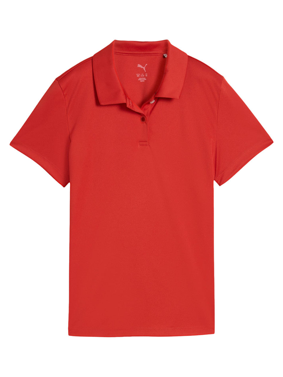 Puma Junior Girls PURE Short Sleeve Polo - Red Fire