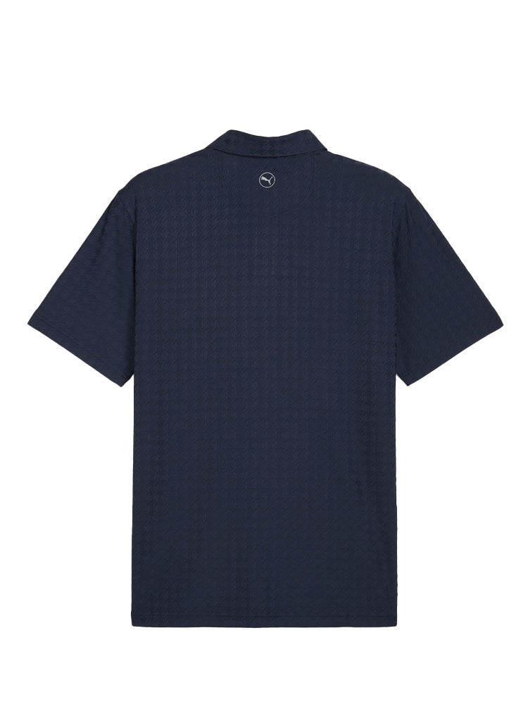 Puma MATTR Houndstooth Golf Polo - Deep Navy