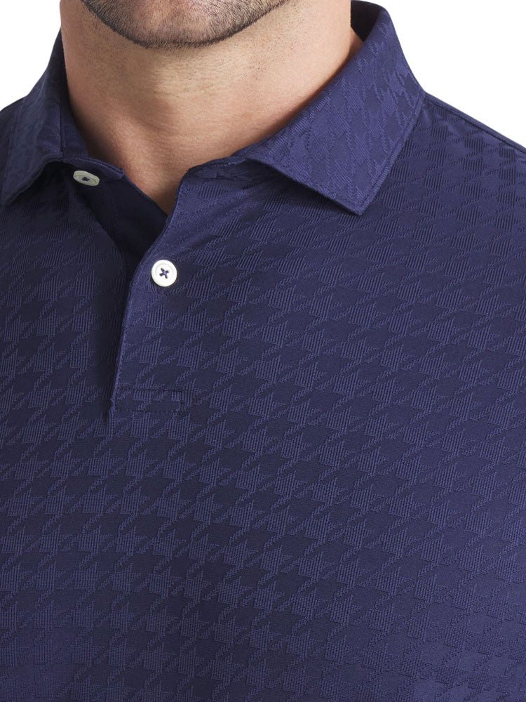 Puma MATTR Houndstooth Golf Polo - Deep Navy