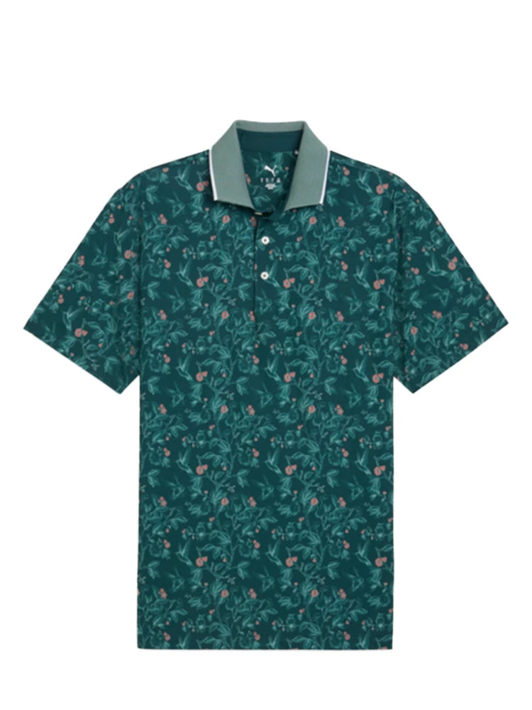 Puma MATTR Humming Golf Polo - Green Terrain