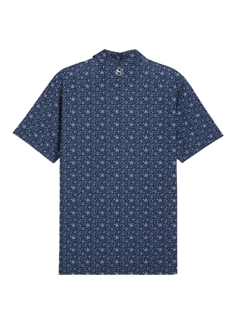 Puma MATTR Port Golf Polo - Deep Navy - White Glow/Deep Navy