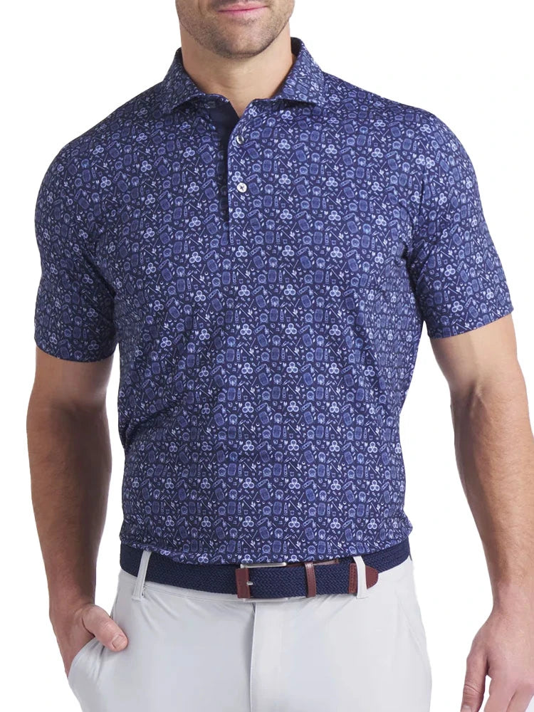 Puma MATTR Port Golf Polo - Deep Navy - White Glow/Deep Navy