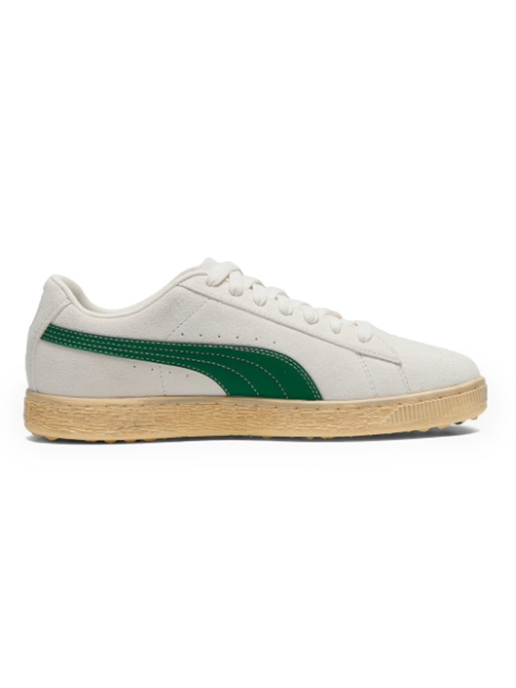 Puma Suede G 30904 Golf Shoes - Warm White/Luso Green
