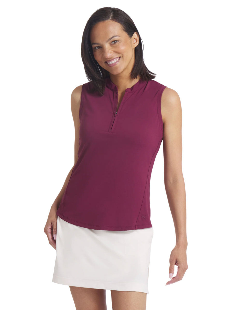Puma Womens Aerlon Mock Sleeveless Top - Ruby Shimmer