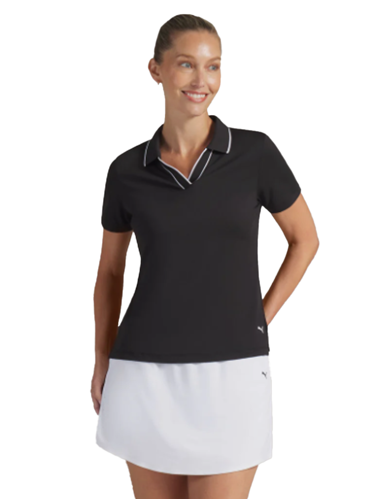 Puma Womens CLOUDSPUN Essential Short Sleeve Polo - Puma Black
