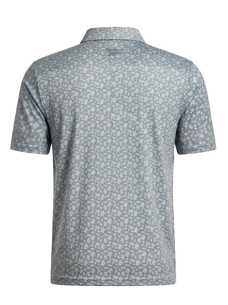 Reebok Floral Print Polo Shirt - Grey 3