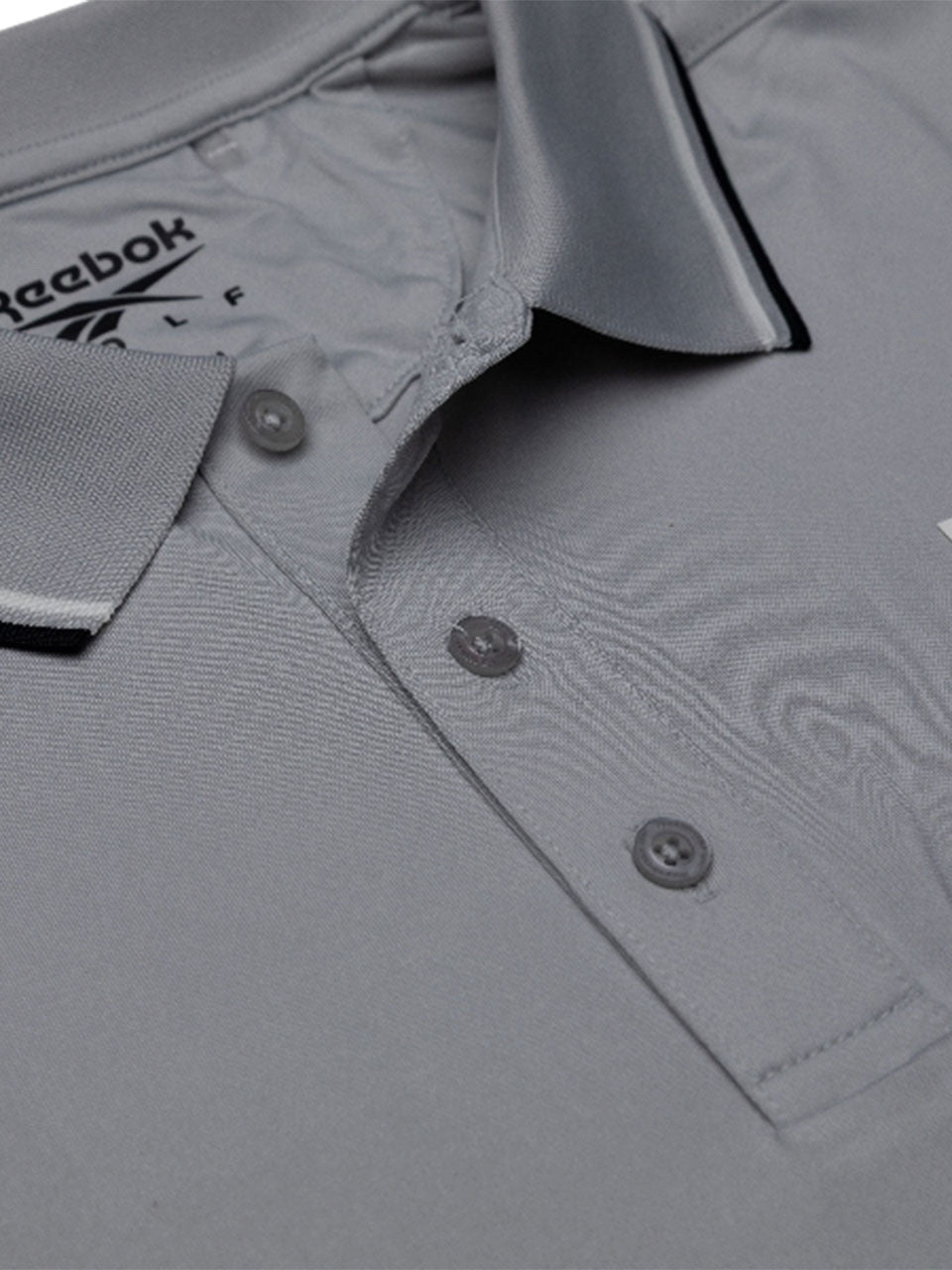 Reebok Solid Performance Polo Shirt - Grey 3/White/Black