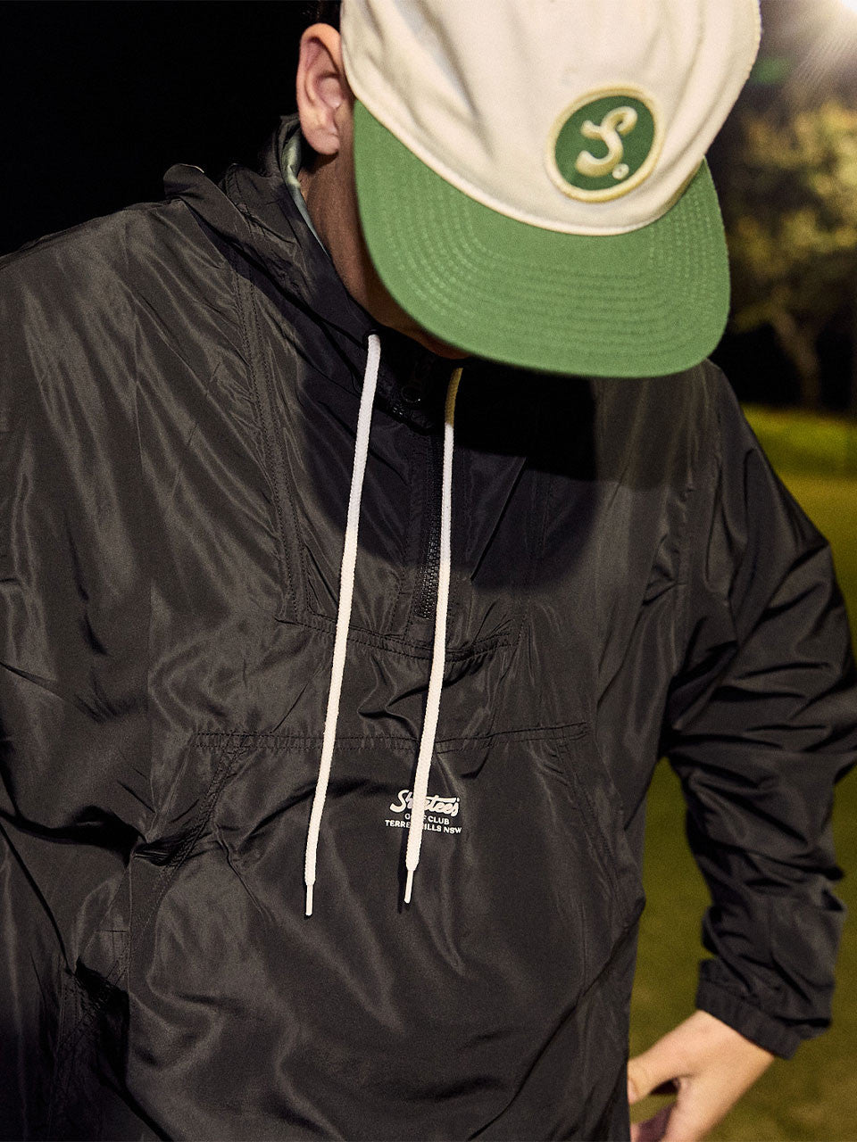 Shortees Golf Hooded Spray Jacket - Black