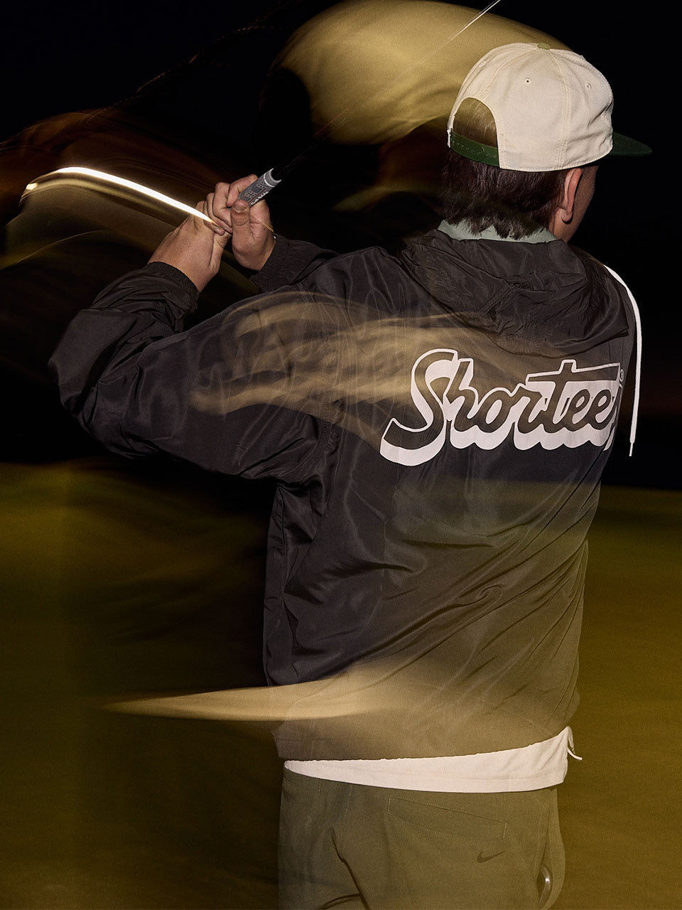 Shortees Golf Hooded Spray Jacket - Black