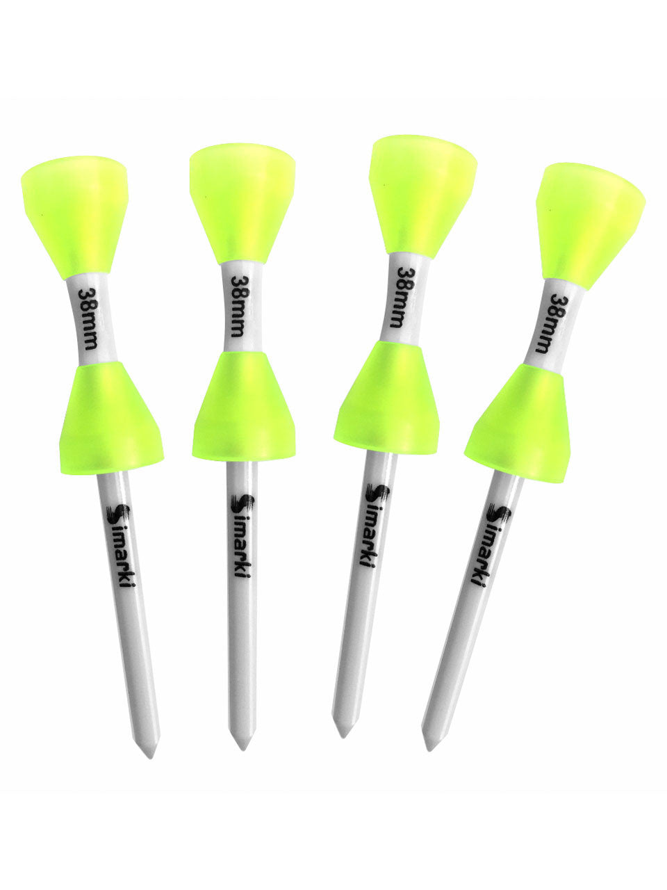 Simarki Fixed Height Golf Tees 10 Pack Yellow - 38mm