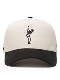 TRUE Linkswear Dead Golfer Twill Snapback Cap - Bone/Black