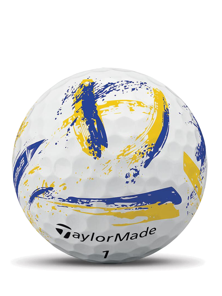TaylorMade Speedsoft Ink Golf Balls - Yellow/Blue