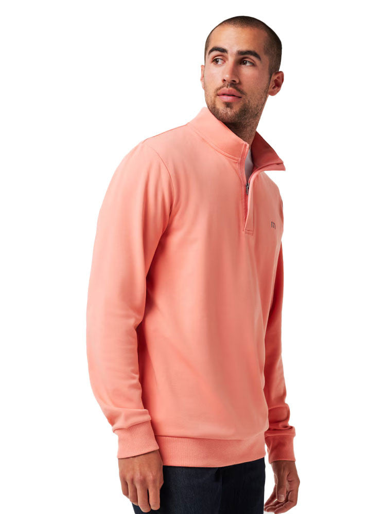 TravisMathew Cloud Quarter Zip 2.0 - Terra Cotta