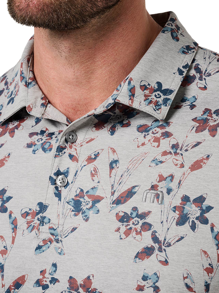 TravisMathew Unlimited Access Polo - Heather Light Grey