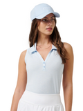 TravisMathew Women's Featherweight Active SL Polo 2.0 - Heather Kentucky Blue