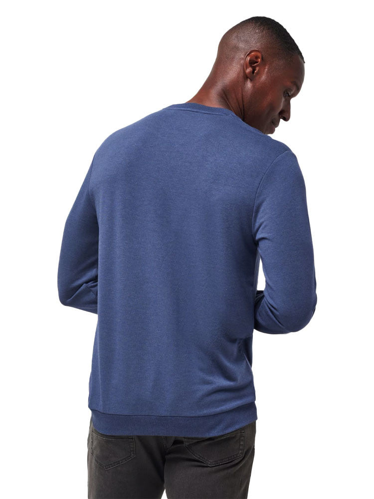 TravisMathew Amenities Crewneck - Heather Blue Nights