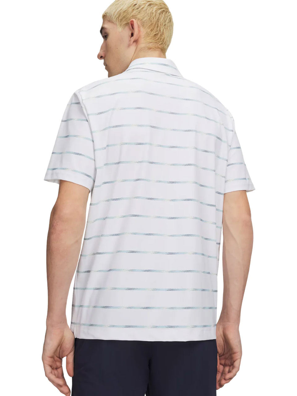 Under Armour Drive Chill Printed Polo - White/Blue Haze
