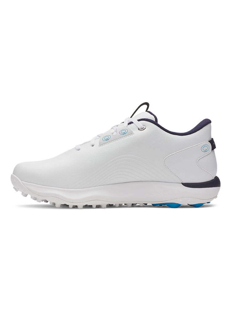 Under Armour Drive Fade 2 SL Golf Shoes - White/Metallic Silver