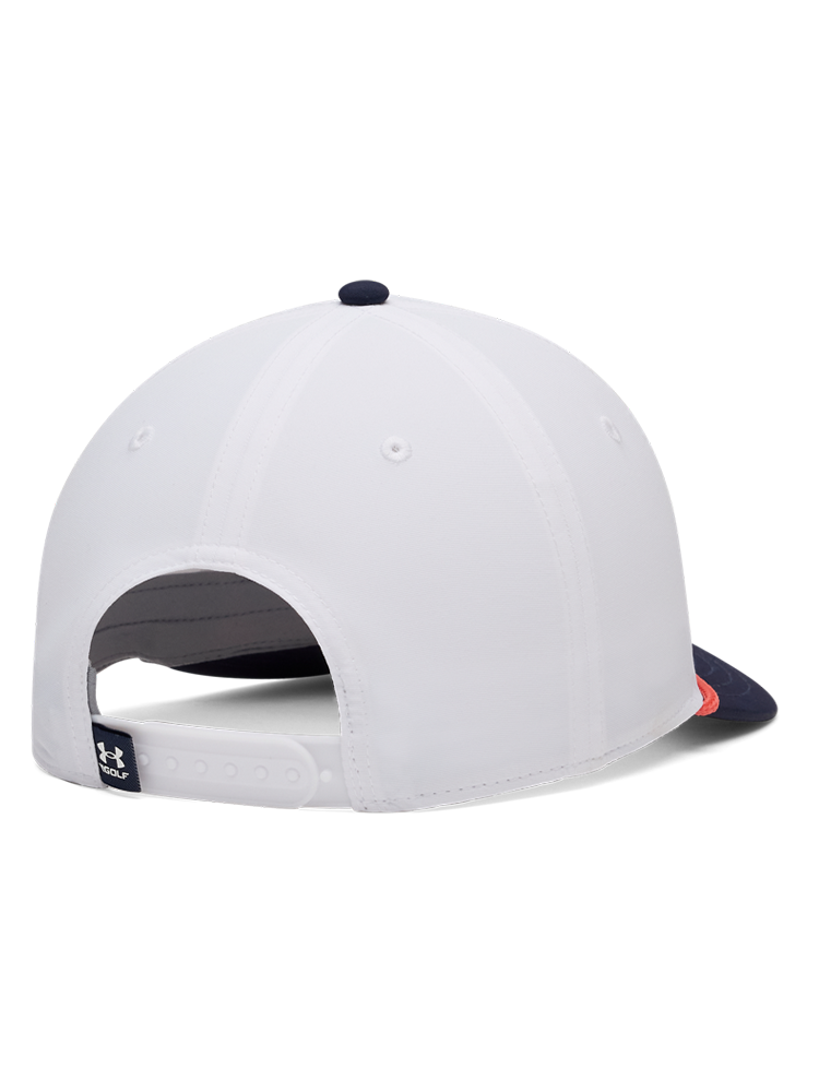 Under Armour Drive Nylon PM37 Snapback Cap - White/Midnight Navy