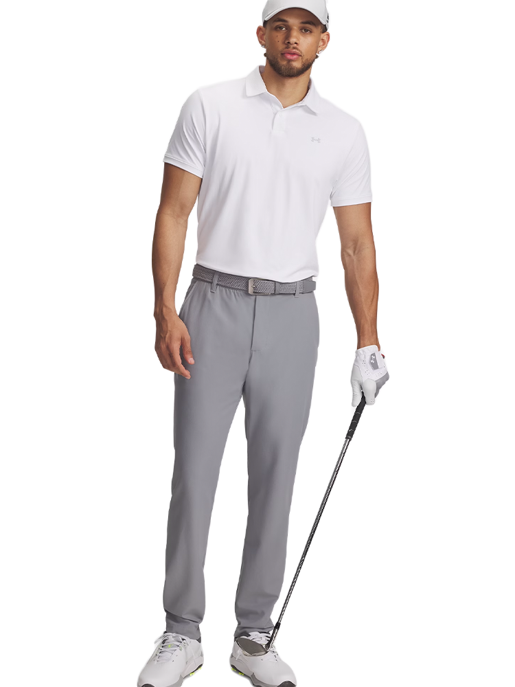 Under Armour Drive Sport Pique Polo - White/Halo Grey