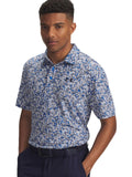 Under Armour Playoff 3.0 Printed Polo - Blue Atlantis/White/Midnight Navy