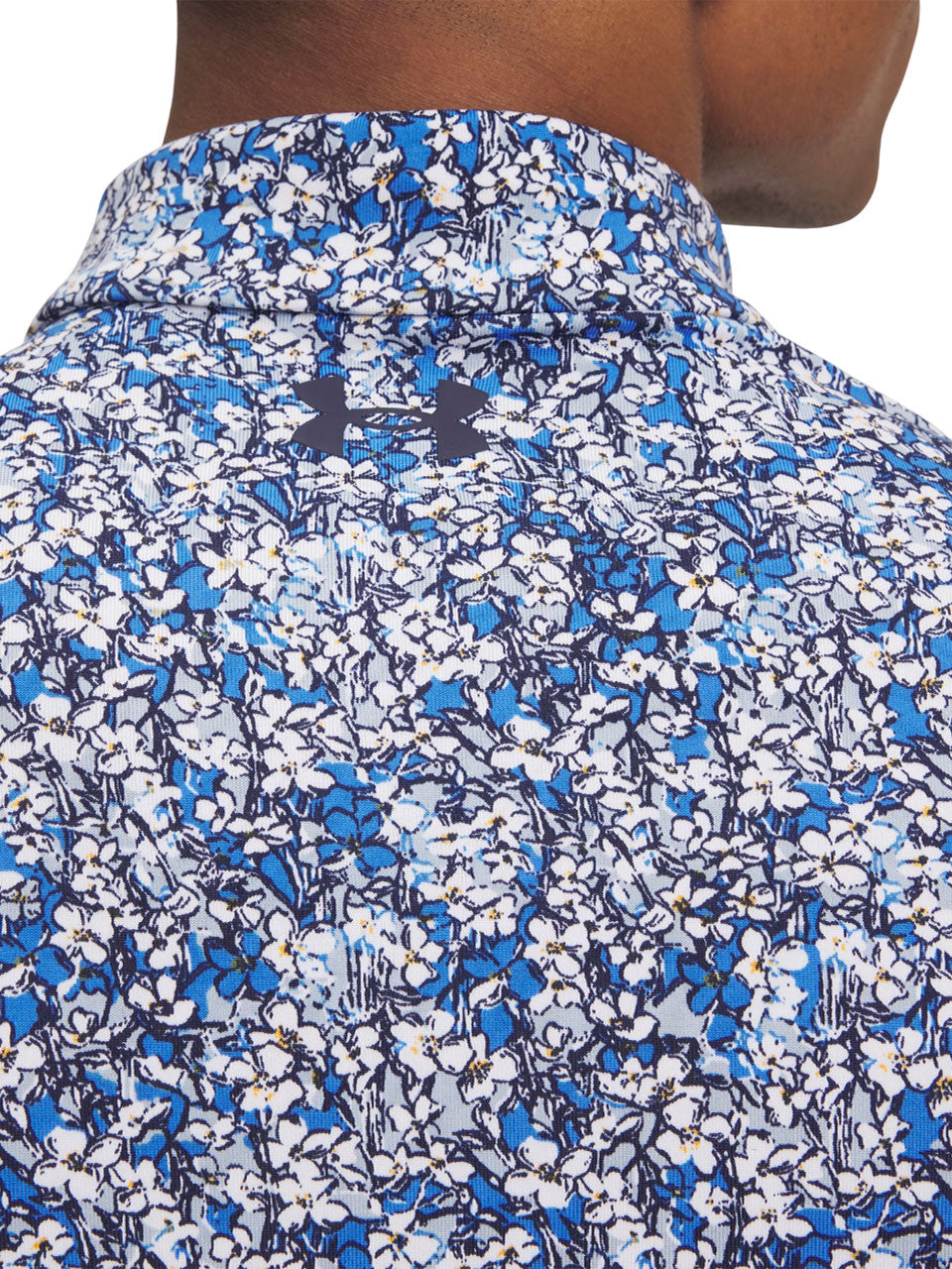 Under Armour Playoff 3.0 Printed Polo - Blue Atlantis/White/Midnight Navy