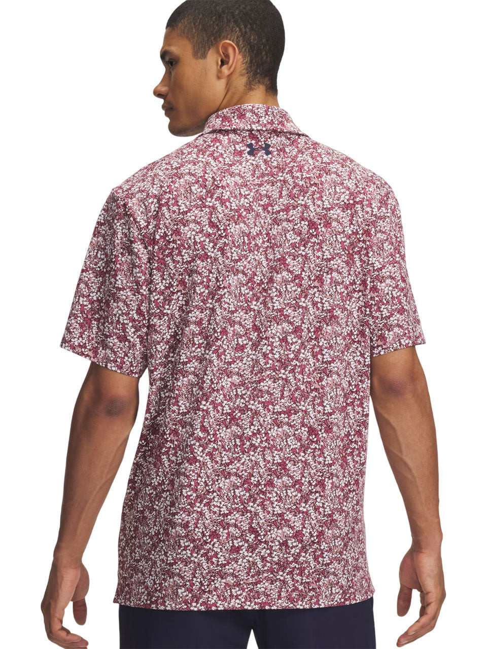 Under Armour Playoff 3.0 Printed Polo - Tourmaline Pink/Dark Maroon/Navy