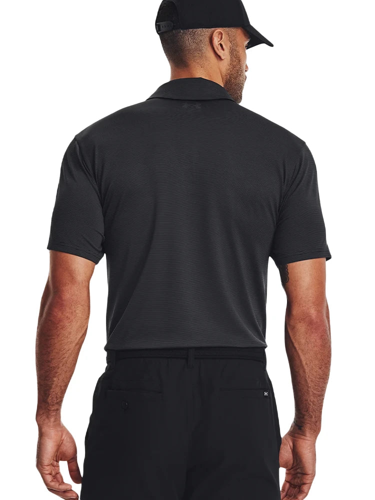 Under Armour Playoff 3.0 Stripe Polo - Black/Pitch Grey