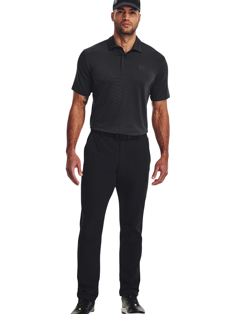 Under Armour Playoff 3.0 Stripe Polo - Black/Pitch Grey